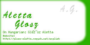 aletta glosz business card